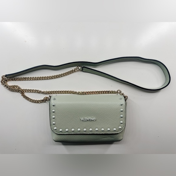 Valentino By Mario Valentino Handbags - Valentino by Mario Valentino Rockstud Lilou Bonbonniere Green Crossbody NWT